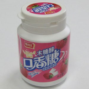 凯得灵木糖醇低糖口香糖青草莓口味52g