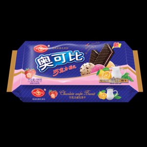 华江奥可比巧克力草莓味威化饼干180g