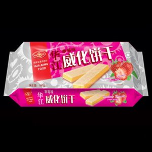 华江草莓味威化饼干180g
