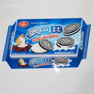 华江奥可比牛奶味夹心饼干168g