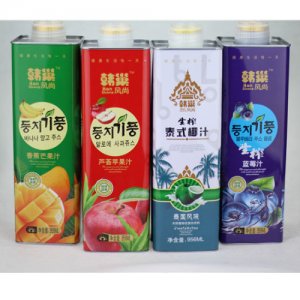 韩巢果汁饮料组合铁盒956ml