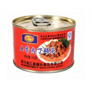 盘典五香肉丁罐头142克
