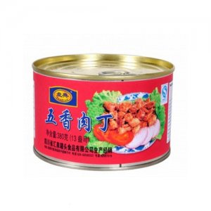 盘典五香肉丁罐头380g