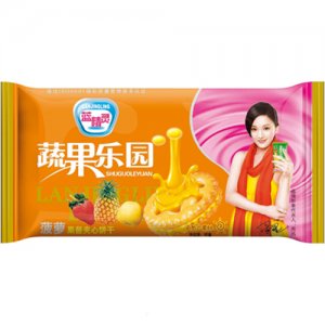 蓝精灵蔬果乐园菠萝果酱夹心饼干
