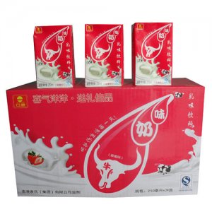 日康牛奶味乳味饮料(草莓)250ml