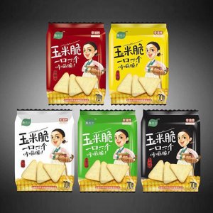 薯布卡折角塑膜袋玉米脆片70g