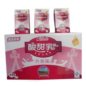 夏宝酸甜乳乳味饮料(草莓)250ml