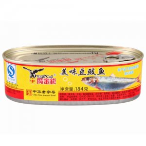 鹰金钱美味豆豉鱼罐头184g