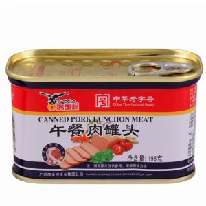 鹰金钱午餐肉罐头198g