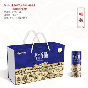 奢香庄园核桃乳240m×l12罐（精装蓝）