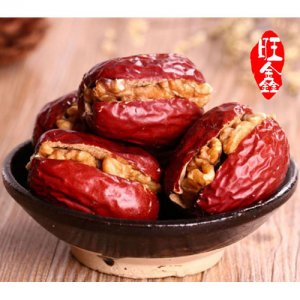 百家思红枣夹核桃 夹心枣 新疆大枣加核桃仁 散装500g 美脑枣