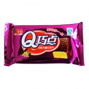麦世发Q巧点巧克力威化饼干（紫）