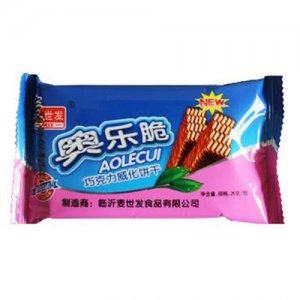 麦世发奥乐脆巧克力威化饼干（红）