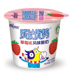 优氏成长优势草莓味风味酸奶