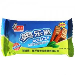 麦世发奥乐脆巧克力威化饼干（绿）