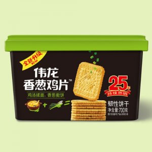 伟龙香葱鸡片薄饼700g桶装