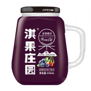 淇果庄园蓝莓枸杞复合果汁345ml