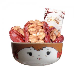 送福麻雀红枣夹核桃仁