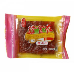 珍食在小袋装猪肉干