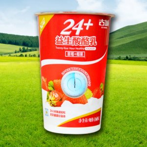 古城24+草莓+椰果杯装酸牛奶