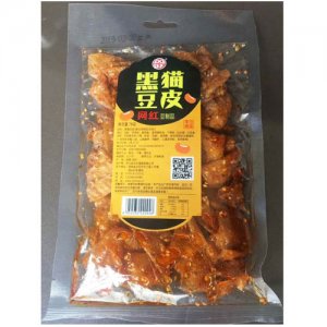 风旺网红黑猫豆皮（76克）
