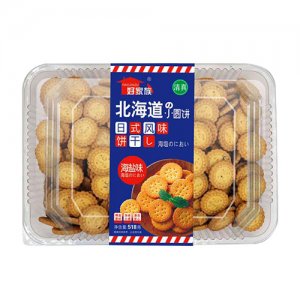 好家族日式小圆饼干海盐味518g