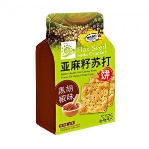 精益珍亚麻籽苏打饼黑胡椒味