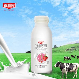 益膳房递一时间草莓果粒发酵酸牛奶