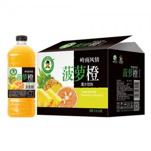 玉川果先生菠萝橙果汁饮料2Lx6瓶
