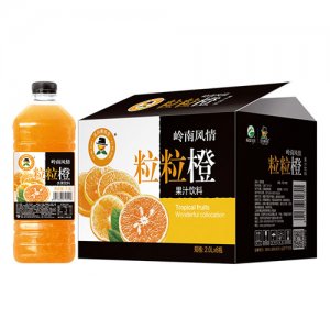 玉川果先生粒粒橙果汁饮料2Lx6瓶