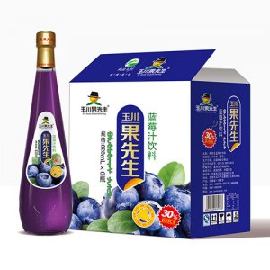 玉川果先生蓝莓汁饮料828mlx6瓶