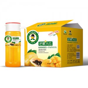 玉川果先生芒果木瓜复合果汁饮料1Lx6瓶