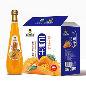 玉川果先生芒果汁饮料828mlx6瓶
