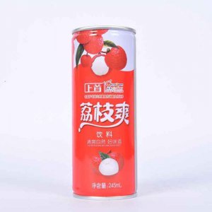 上首荔枝味易拉罐饮料245ml