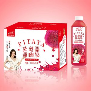 中奥饮品火龙果果肉多火龙果汁饮料500mlx15瓶