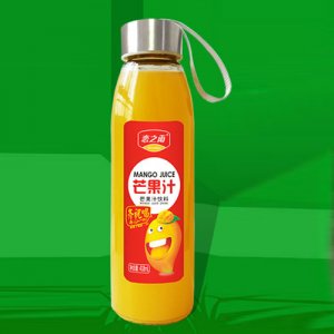 恋之雨玻璃瓶芒果汁饮料418ml