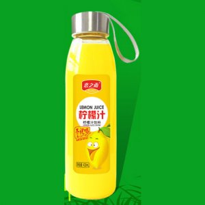 恋之雨玻璃瓶柠檬汁饮料418ml