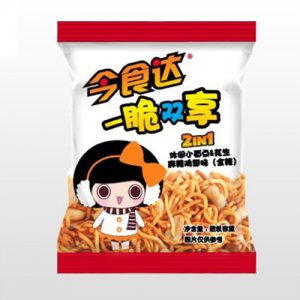 今食达一脆双享休闲小面花生麻辣鸡翅味