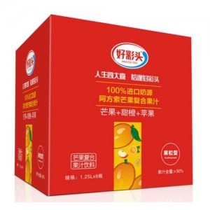 好彩头芒果复合果汁饮料箱装1.25x6瓶