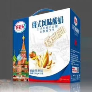 好彩头俄式风味酸奶箱装200gx12盒