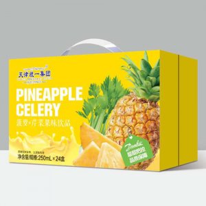 天津统一集团菠萝+芹菜果味饮品箱装250mlx24盒