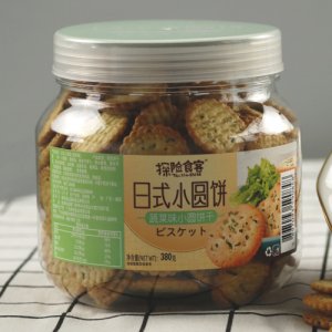探险食客日式小圆饼蔬菜味小圆饼干380g