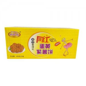 棒棒熊网红蛋黄紫薯饼300gx18盒