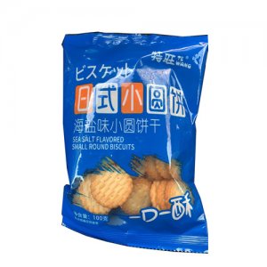 特旺日式小圆饼干海盐味小圆饼干100g