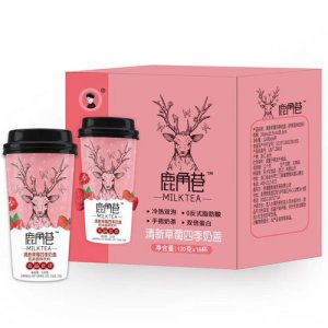 鹿角巷清新草莓四季奶盖箱装120克x16杯