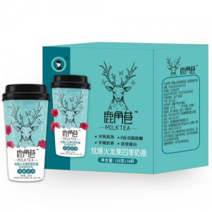 鹿角巷炫爆火龙果四季奶盖箱装120gx16杯