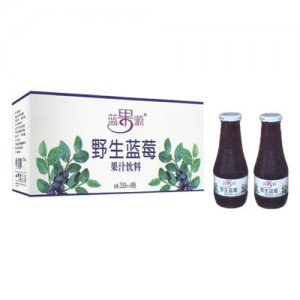 蓝果源野生蓝莓果汁饮料350mlx8瓶