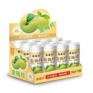 澳美乐金梅片糖果瓶装
