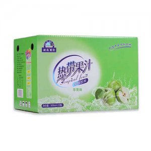 新马果饮热带果汁苹果味饮料箱装