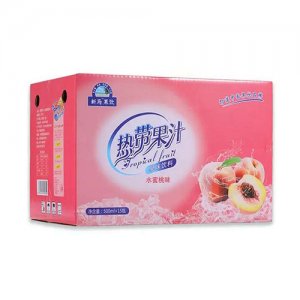 新马果饮热带果汁水蜜桃味饮料箱装